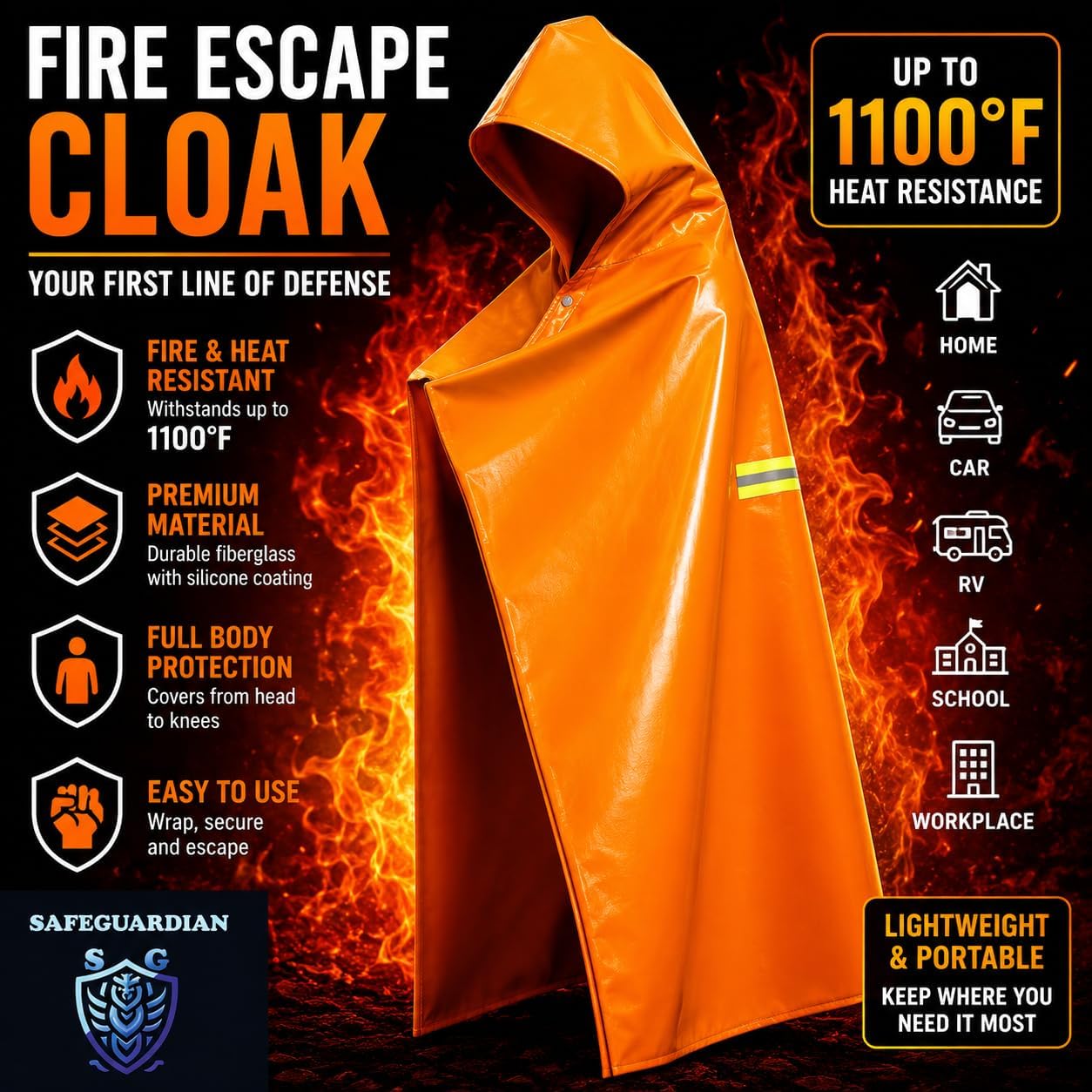 Fireproof Blanket Fire Cloak