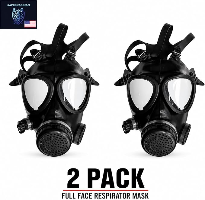 Full Face Respirator Mask 2 Masks 40mm Compatible