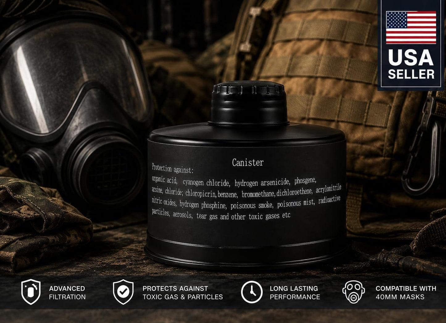 40mm Single Filter for Mask