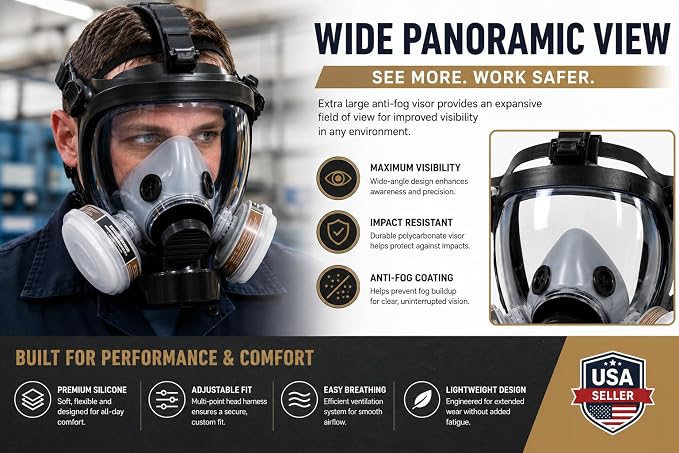 FM-10 Full Face Mask Respirator