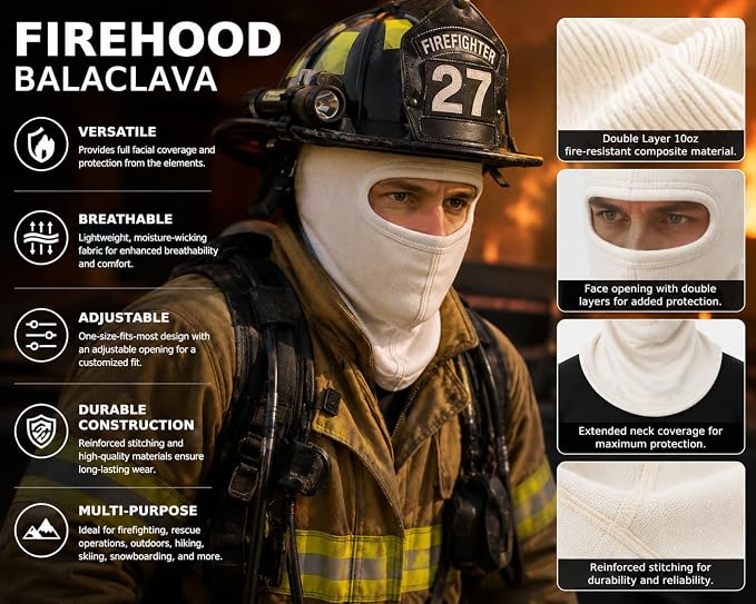 Firefighter-Style Protective Hood Balaclava