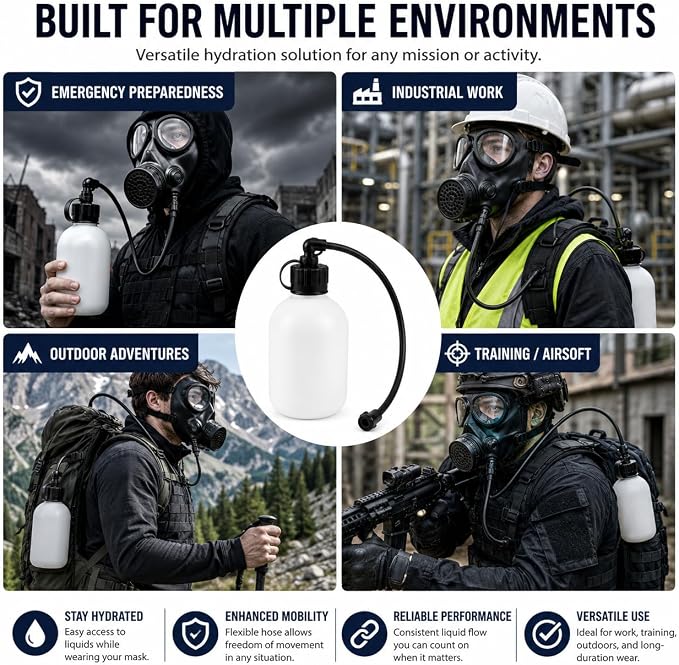 36oz Hydration Bottle for Gas Mask