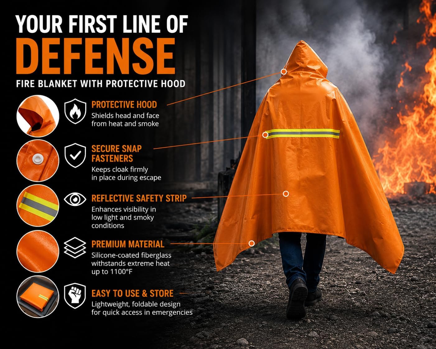 Fireproof Blanket Fire Cloak