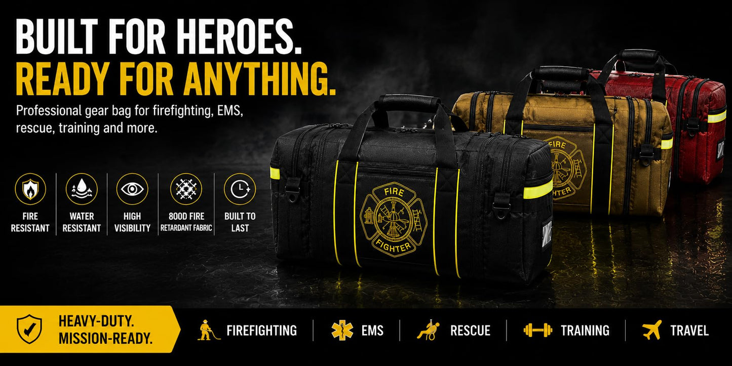 Firefighter Turnout Gear Bag (Black)
