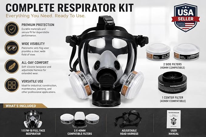 FM-10 Full Face Mask Respirator