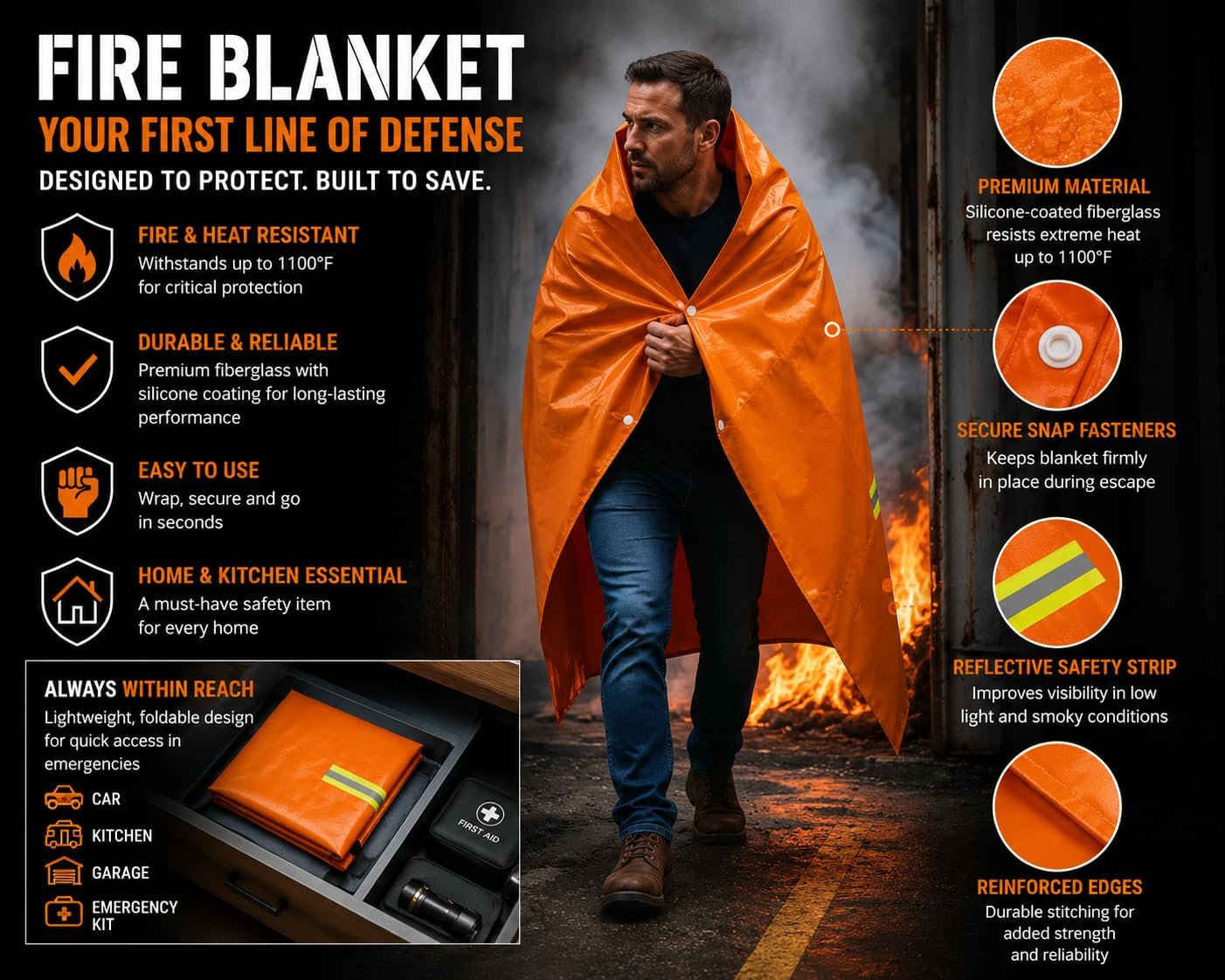 Fireproof Blanket Fire Cloak