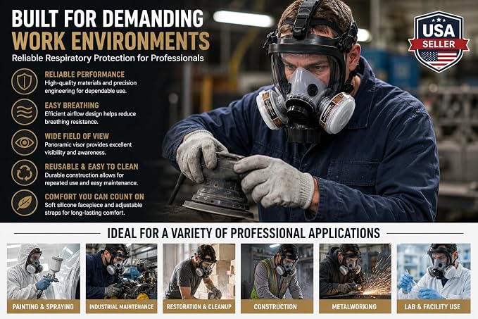FM-10 Full Face Mask Respirator