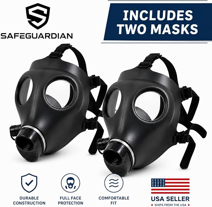 Full Face Mask 2 Pack with 40mm Threaded Connection