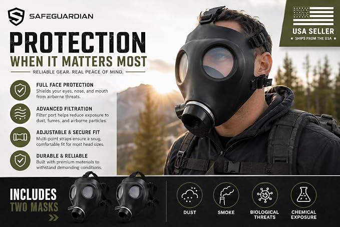 Full Face Mask 2 Pack with 40mm Threaded Connection