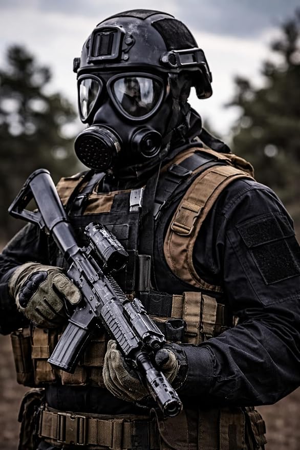 Gas Mask CBRN Full Face Respirator with 40mm filter