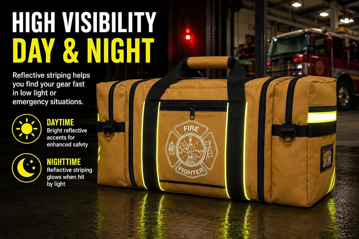 Firefighter Turnout Gear Bag (Khaki)