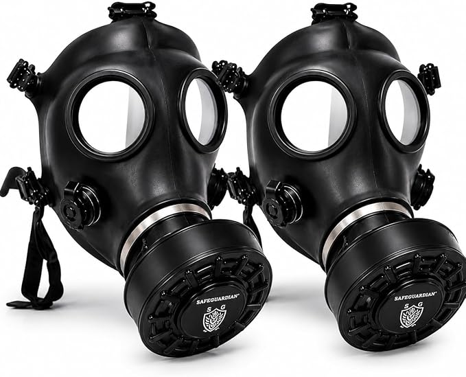 Full Face Respirator Mask (2) Pack Masks – (2) 40mm Premium Filters