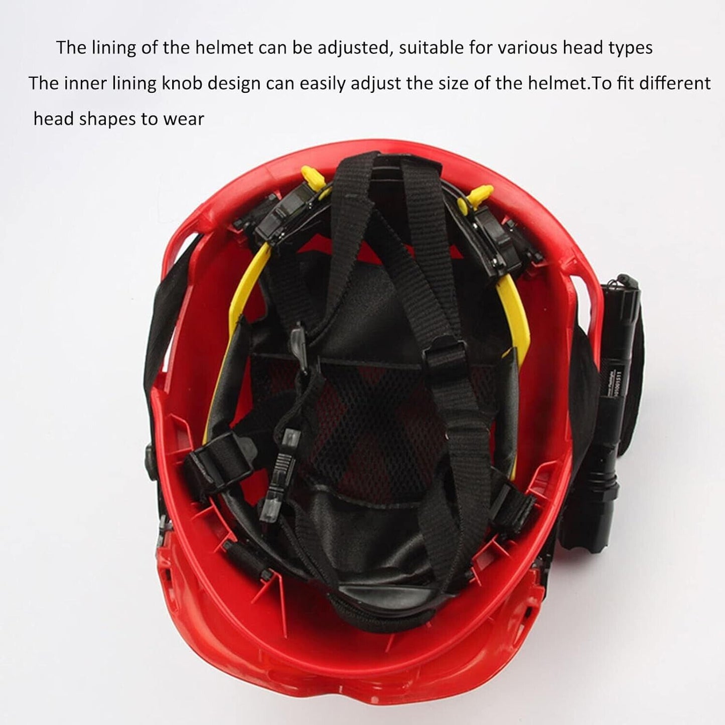 Red Fire Rescue Helmet with Goggles