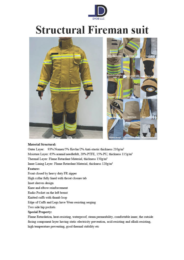 fire turnout gear Black Firefighter Turnout Gear Jacket & Pants – SafeGuardian Store