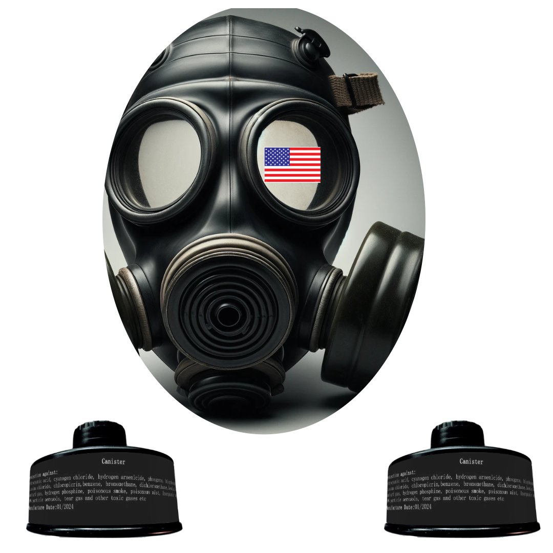 DYOB Gas Mask FM-12 CBRN with 2 NBC Filters